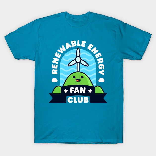 Renewable Energy Fan Club - Cute Fan Pun T-Shirt by Gudland